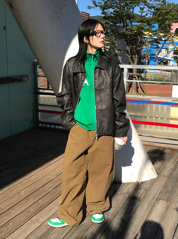 DOUBLE LINE LEATHER JP